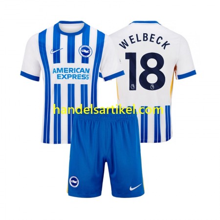 Brighton Hove Albion WELBECK 18 Kinder Heim Trikotsatz 2024/25 Kurzarm